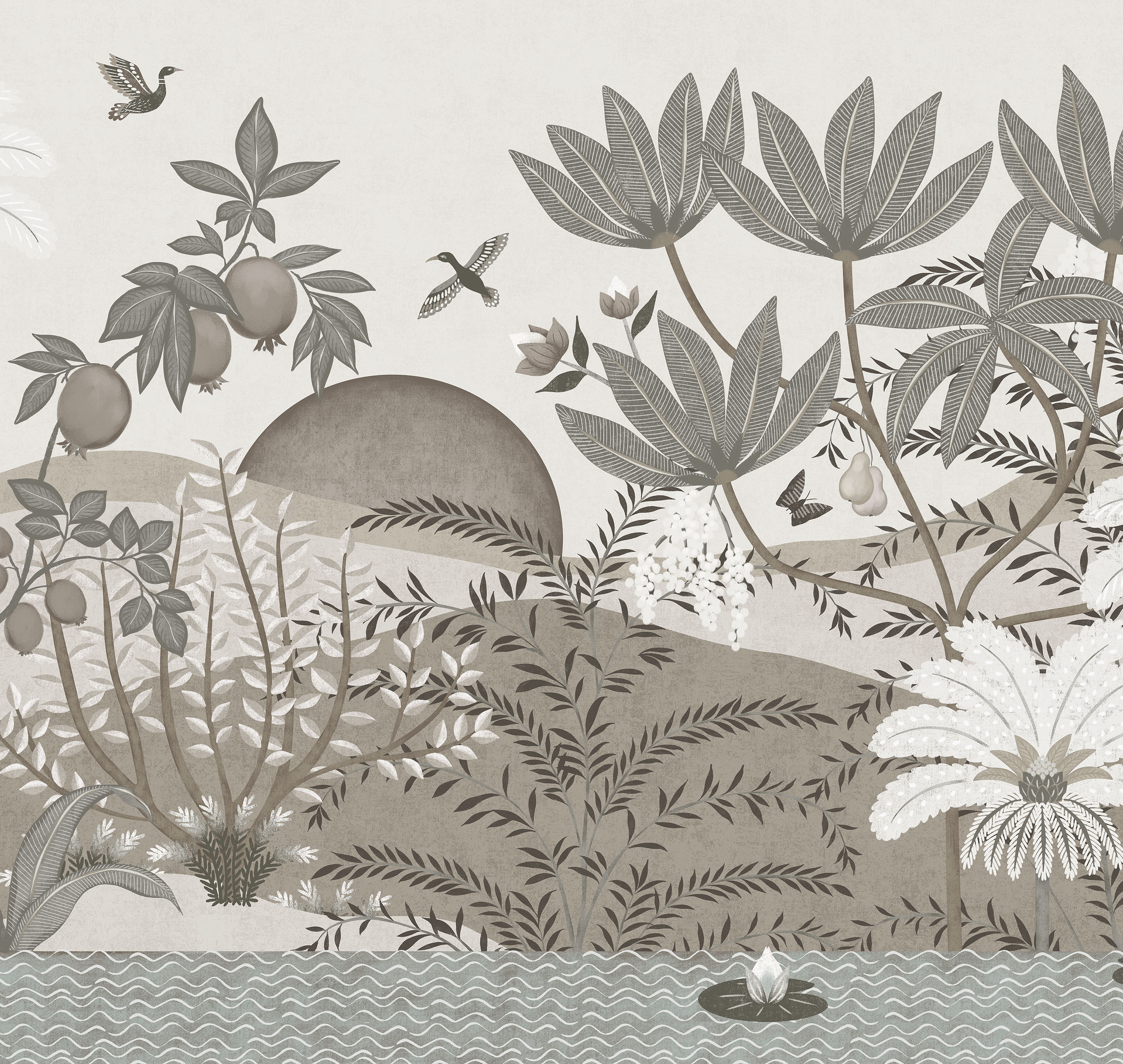 Панно Loymina Пейзаж 2 Гранатовый оазис ART20 001 3×5